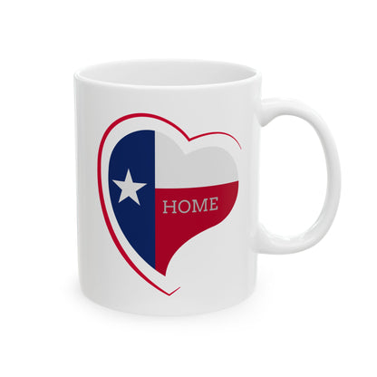 Texas is Home 11oz or 15oz White Mug