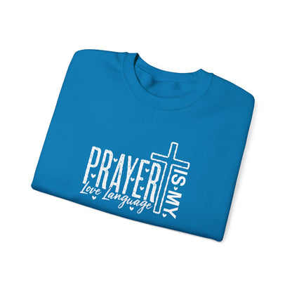 Prayer is My Love Language Cozy Crewneck Sweatshirt