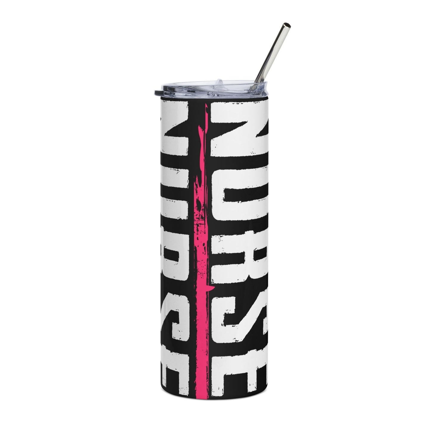Nurse Caduceus 20oz Stainless Tumbler – Pink American Flag Medical Travel Mug