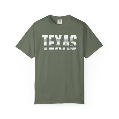 Texas Graphic T-Shirt – Retro Striped TEXAS Design, State Pride Tee