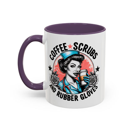 Coffee Lover's Accent Mug: Perfect for Nurses, Gifts for Healthcare Workers, Funny Medical Gifts, Kitchen Decor, Unique Coffee Mugs