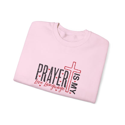 Prayer is My Love Language Cozy Crewneck Sweatshirt