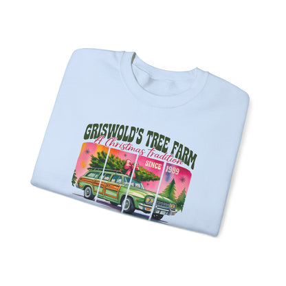 Christmas Tree Farm Sweatshirt — "Griswold's Tree Farm" Vintage Holiday Crewneck