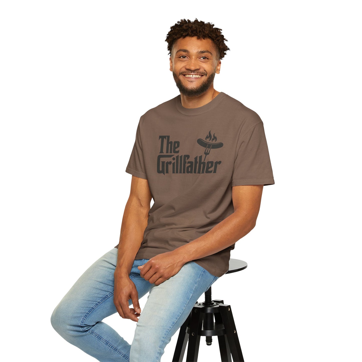 The Grillfather T-Shirt – Funny BBQ Dad Grillmaster Tee