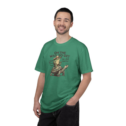 On the Way to Get My Sh*t Together Frog and Turtle Graphic T-Shirt