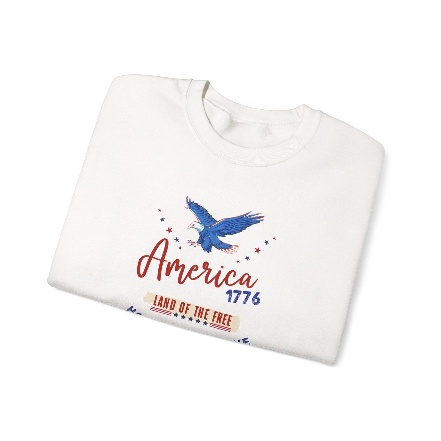 Patriotic Eagle Sweatshirt - Unisex Heavy Blend Crewneck for Independence Day, Memorial Day, Americans, Gift for Her, Gift for Him