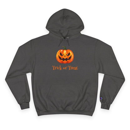 Trick or Treat Halloween Pumpkin Champion Hoodie, Trick or Treat Sweatshirt, Fall Fashion, Cozy Layering, Halloween Costume, Spooky Season