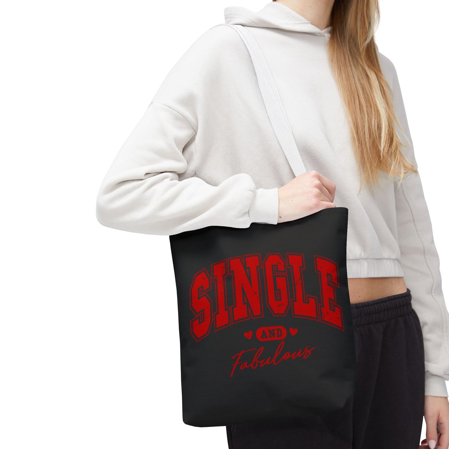 Single and Fabulous Black Canvas Tote 3 Sizes