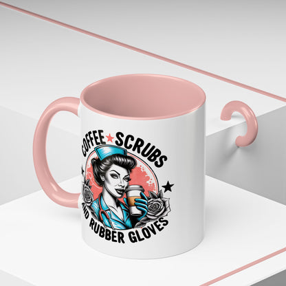 Coffee Lover's Accent Mug: Perfect for Nurses, Gifts for Healthcare Workers, Funny Medical Gifts, Kitchen Decor, Unique Coffee Mugs