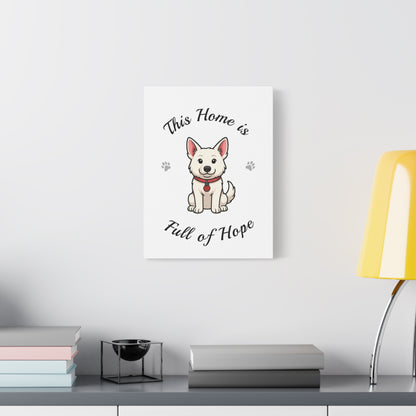 White German Shepherd Canvas Wall Art - Perfect for Dog Lovers, Home Decor, Unique Gift, Pet Memorial, Dog Themed Wall Art