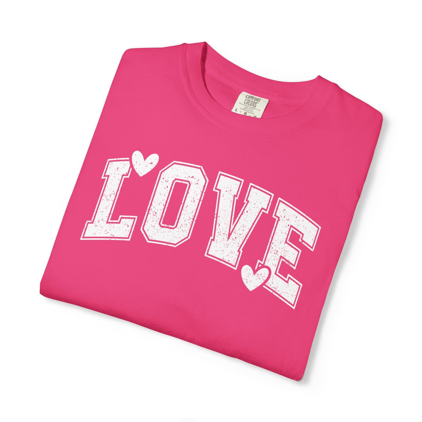LOVE Heart Graphic T-Shirt — Vintage Collegiate Love Tee