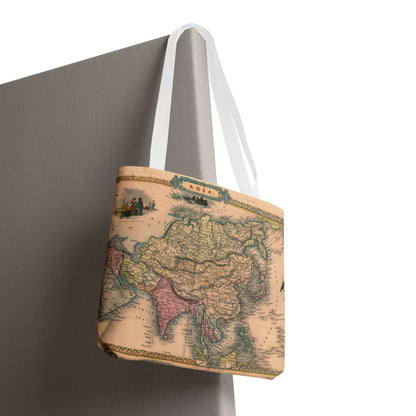 Vintage Map of Asia Tote Bag 3 Sizes