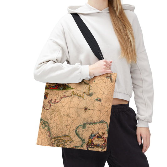 Vintage Nautical Sea Chart Pascaerte Van De Noordzee Tote Bag