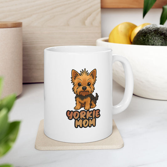 Yorkie Mom Ceramic Mug 11oz 15oz Gift for Mother's Day Birthdays Personal Coffee Mug Kitchen Decor