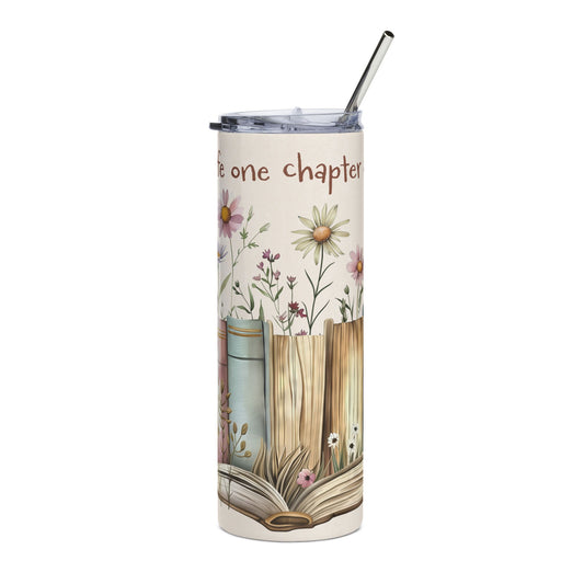 Book Lover Stainless Steel Tumbler - 20oz, Book Lover Gift, Travel Mug, Nature Lover's Drinkware, Motivational Quote Mug, [...]