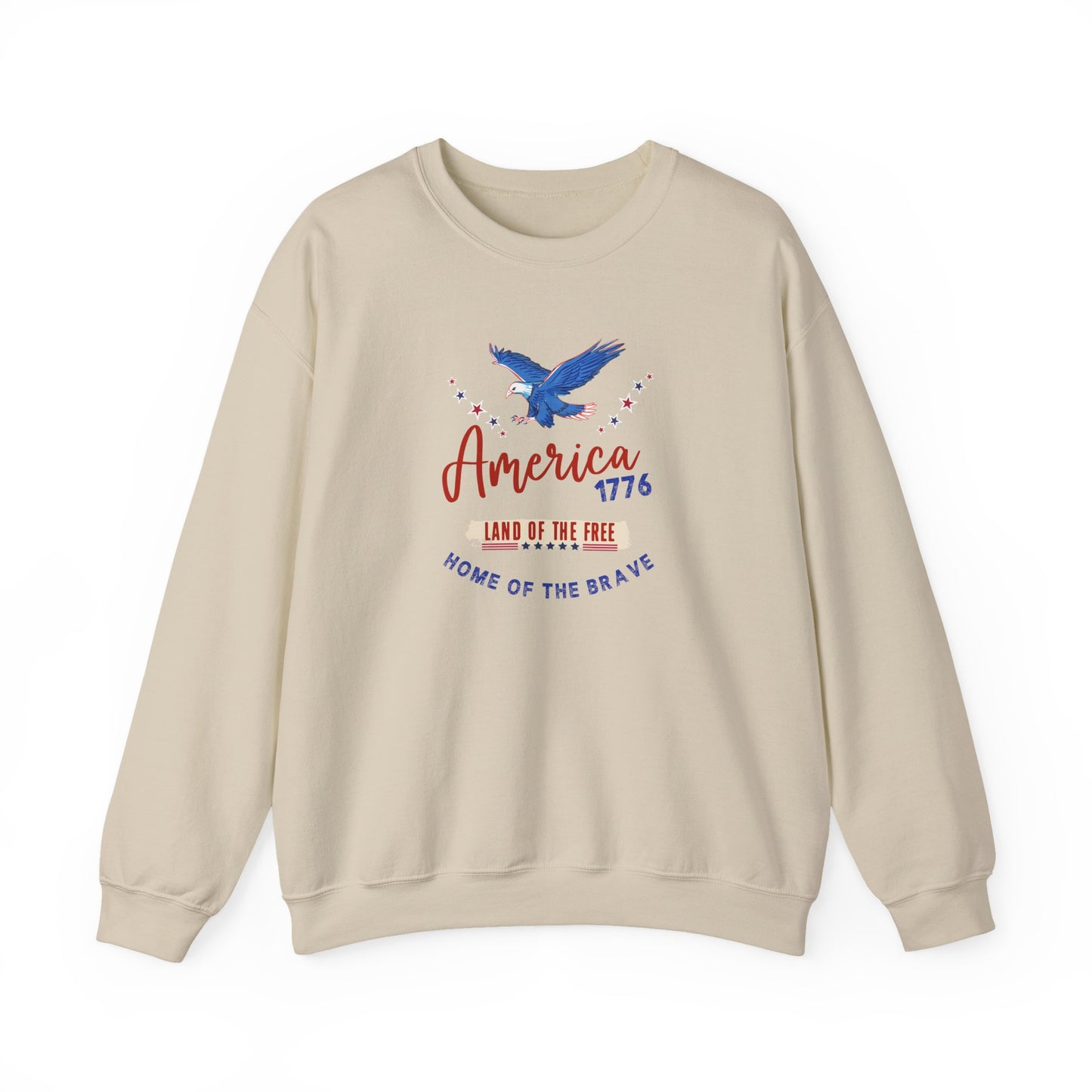 Patriotic Eagle Sweatshirt - Unisex Heavy Blend Crewneck for Independence Day, Memorial Day, Americans, Gift for Her, Gift for Him