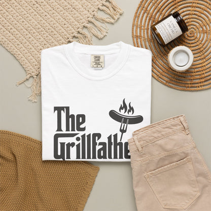 The Grillfather T-Shirt – Funny BBQ Dad Grillmaster Tee