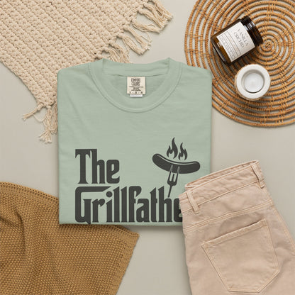 The Grillfather T-Shirt – Funny BBQ Dad Grillmaster Tee