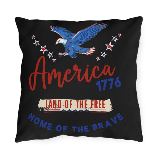 American Pride Outdoor Pillows | Patriotic Decor for Fourth of July, Memorial Day, BBQs, or Home Decor