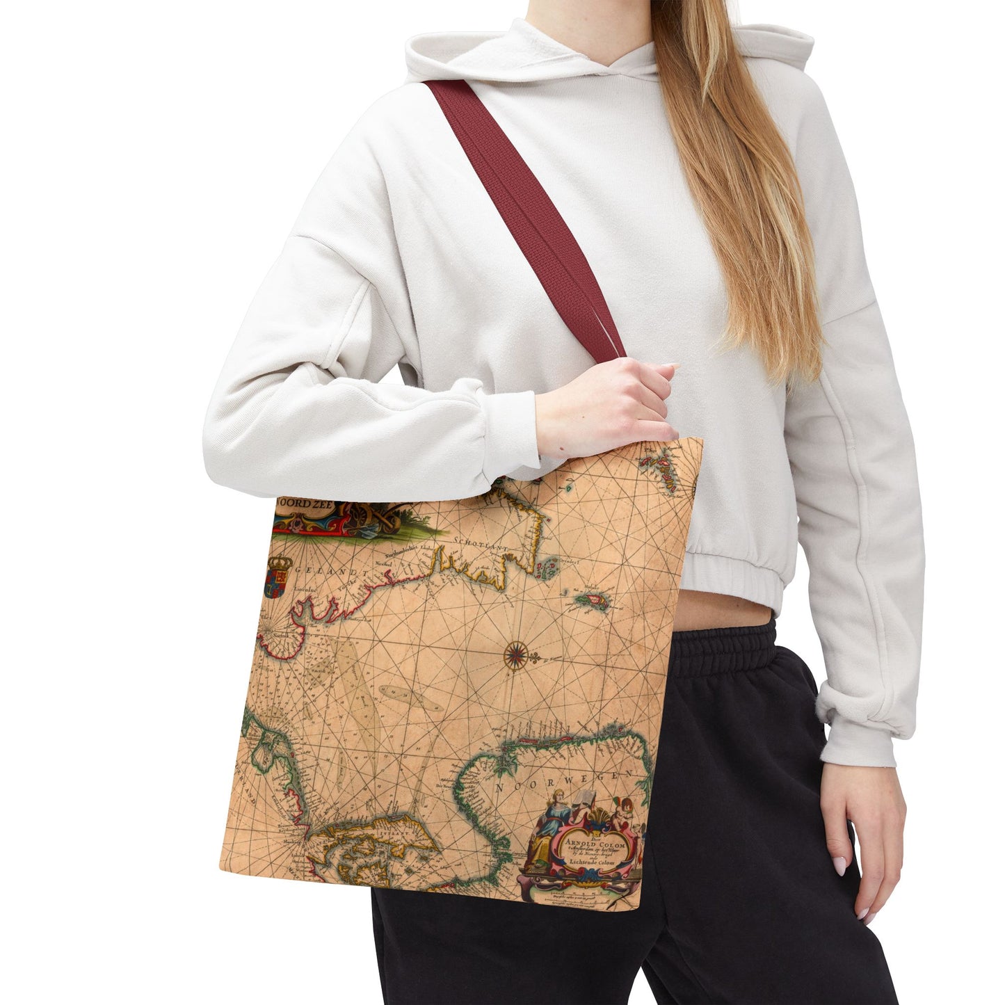 Vintage Nautical Sea Chart Pascaerte Van De Noordzee Tote Bag