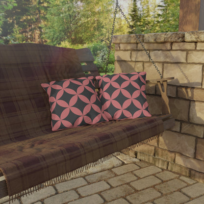 Stylish Outdoor Throw Pillow with Geometric Design