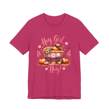 Hay Girl Hay T-Shirt Cute Fall Tee Autumn Fashion Halloween Thanksgiving Hay Girl Hay Shirt