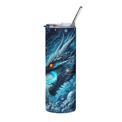 Fire and Ice Dragon Stainless Steel Tumbler | 20oz Travel Mug | Perfect for Fantasy Fans, Gift for Her, Adventurous Drinkware
