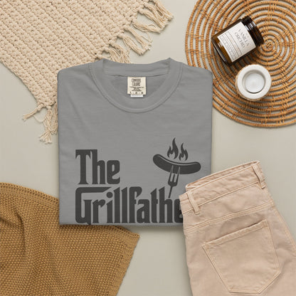 The Grillfather T-Shirt – Funny BBQ Dad Grillmaster Tee