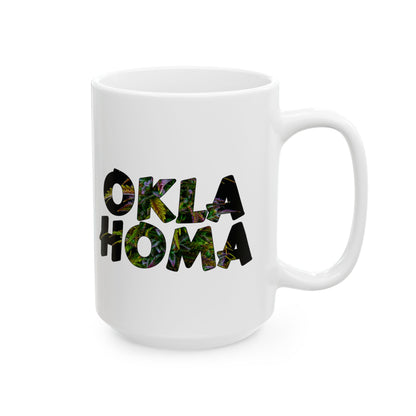 Oklahoma Cannabis Ceramic White 11oz or 15oz Coffee Mug