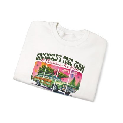Christmas Tree Farm Sweatshirt — "Griswold's Tree Farm" Vintage Holiday Crewneck