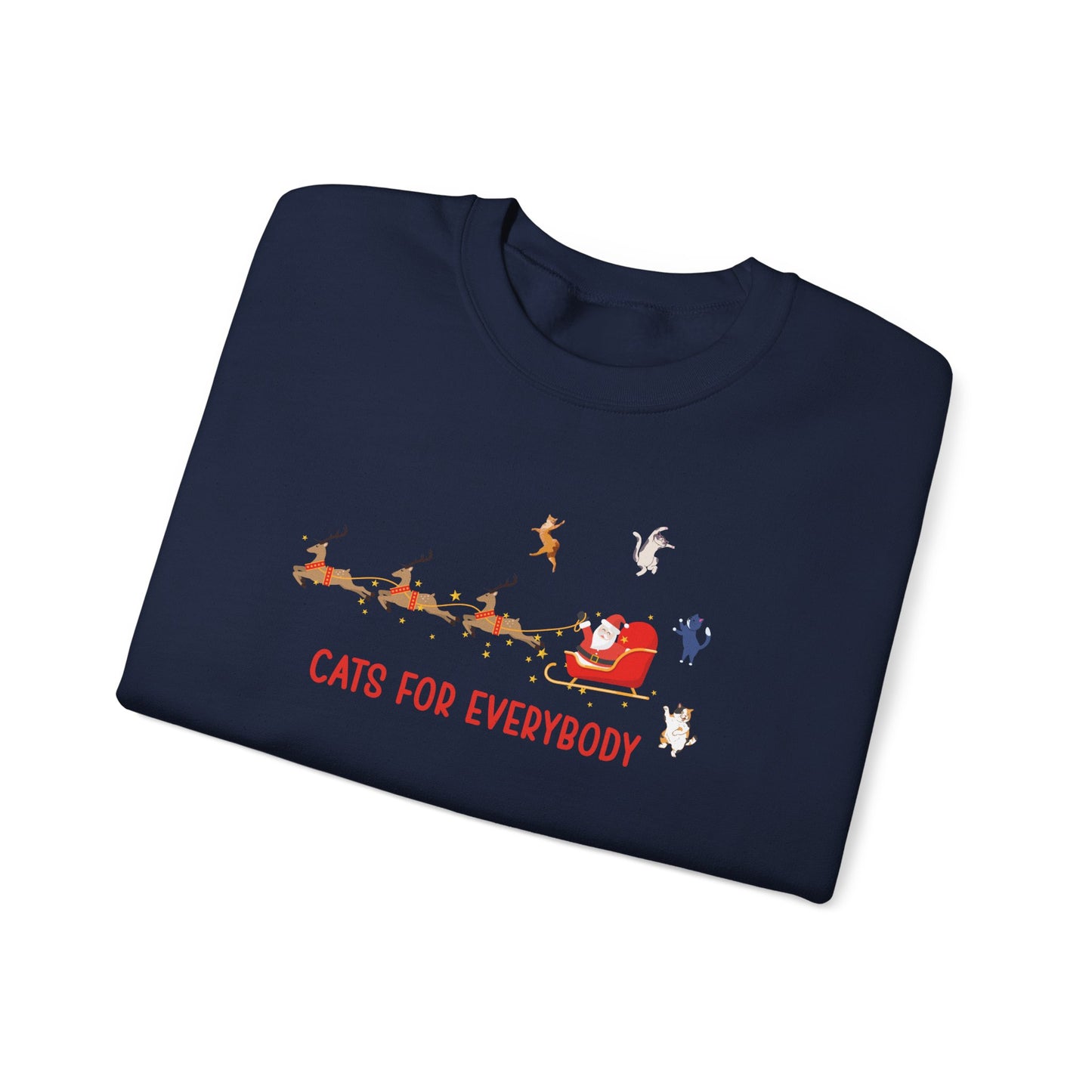 Cats For Everybody Crewneck Sweatshirt — Cute Cat