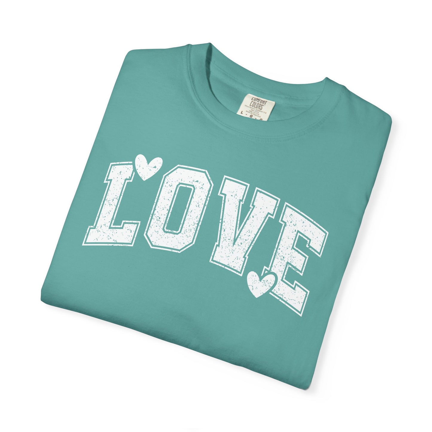 LOVE Heart Graphic T-Shirt — Vintage Collegiate Love Tee
