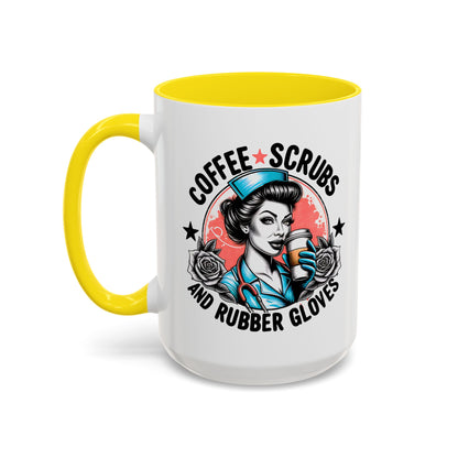 Coffee Lover's Accent Mug: Perfect for Nurses, Gifts for Healthcare Workers, Funny Medical Gifts, Kitchen Decor, Unique Coffee Mugs