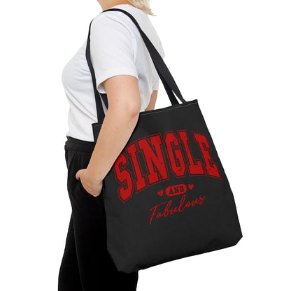 Single and Fabulous Black Canvas Tote 3 Sizes