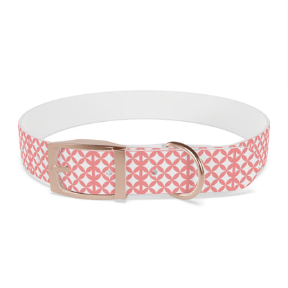 Personalized Pink Geo Dog Collar — Custom Name & Phone Number