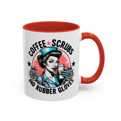 Coffee Lover's Accent Mug: Perfect for Nurses, Gifts for Healthcare Workers, Funny Medical Gifts, Kitchen Decor, Unique Coffee Mugs