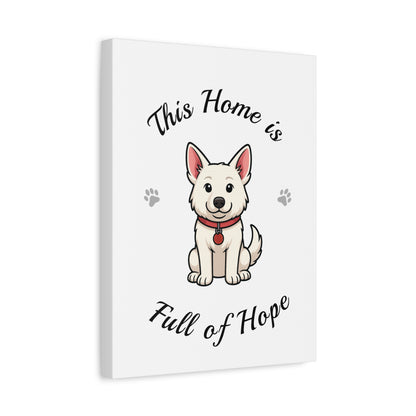 White German Shepherd Canvas Wall Art - Perfect for Dog Lovers, Home Decor, Unique Gift, Pet Memorial, Dog Themed Wall Art