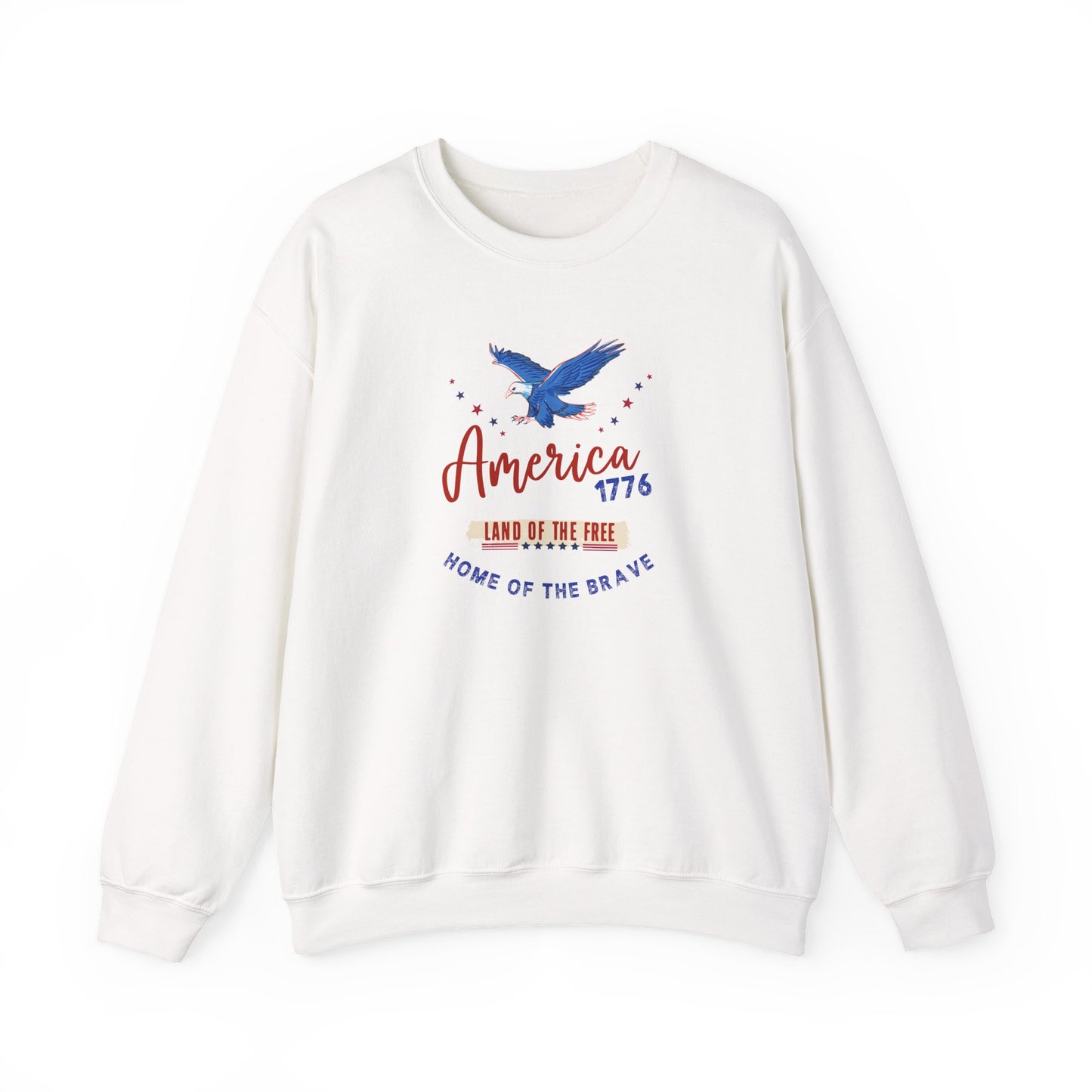 Patriotic Eagle Sweatshirt - Unisex Heavy Blend Crewneck for Independence Day, Memorial Day, Americans, Gift for Her, Gift for Him