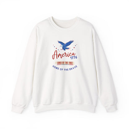 Patriotic Eagle Sweatshirt - Unisex Heavy Blend Crewneck for Independence Day, Memorial Day, Americans, Gift for Her, Gift for Him