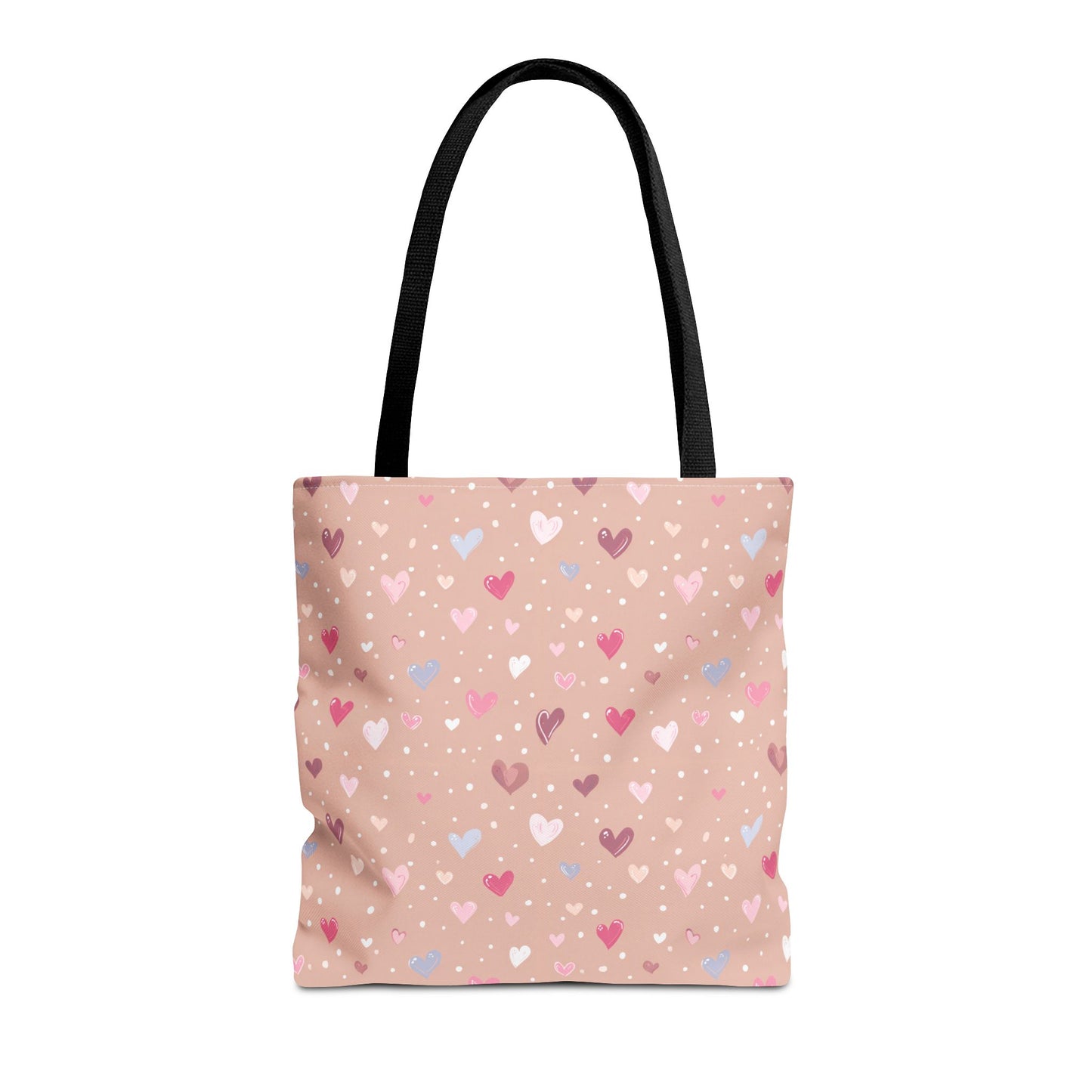 Pink Blush Heart Pattern Tote Bag