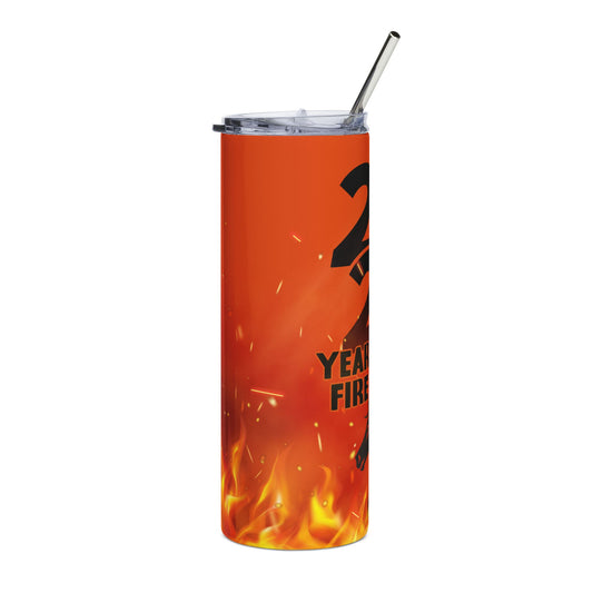 2026 Year of the Fire Horse Stainless Steel Tumbler - 20oz Slim Travel Cup
