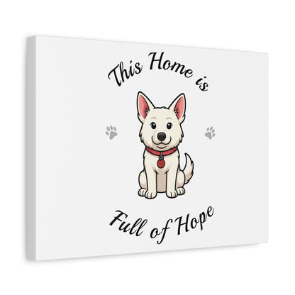 White German Shepherd Canvas Wall Art - Perfect for Dog Lovers, Home Decor, Unique Gift, Pet Memorial, Dog Themed Wall Art