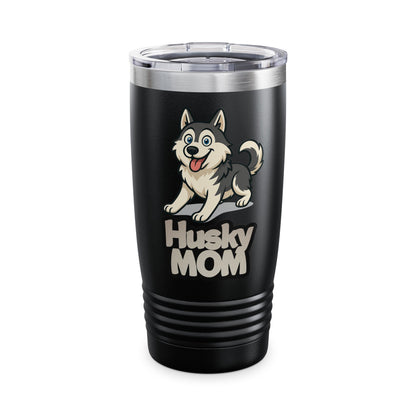 Husky Mom Tumbler, 20oz Stainless Steel Travel Cup, Perfect Gift for Dog Moms, Pet Lover Mug, Unique Drinking Experience