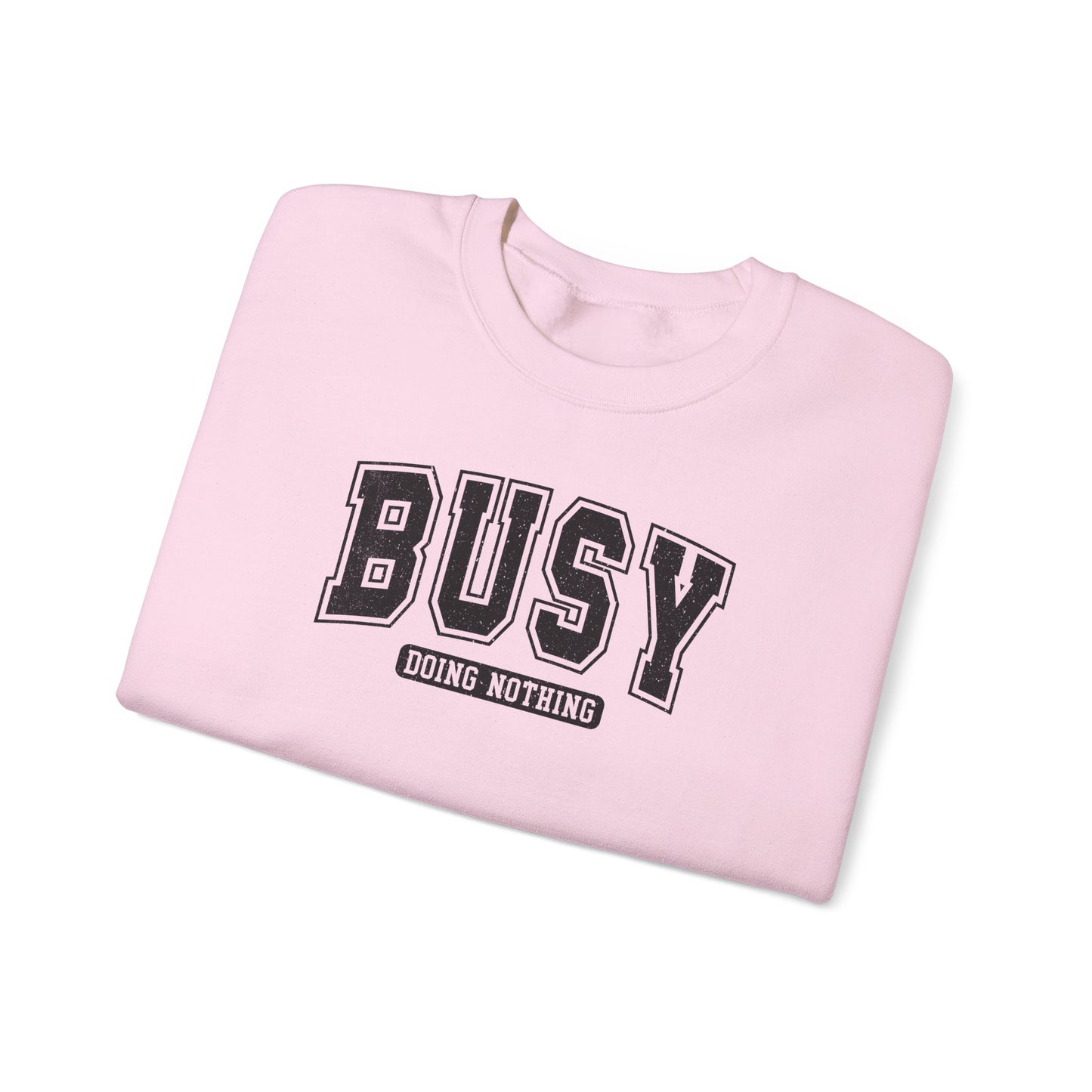 Busy Doing Nothing Cozy Crewneck Sweatshirt