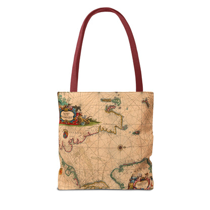 Vintage Nautical Sea Chart Pascaerte Van De Noordzee Tote Bag
