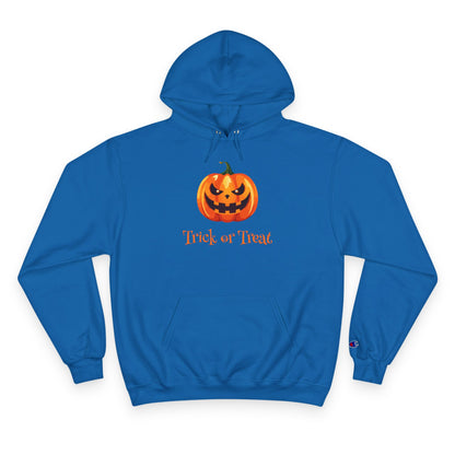 Trick or Treat Halloween Pumpkin Champion Hoodie, Trick or Treat Sweatshirt, Fall Fashion, Cozy Layering, Halloween Costume, Spooky Season