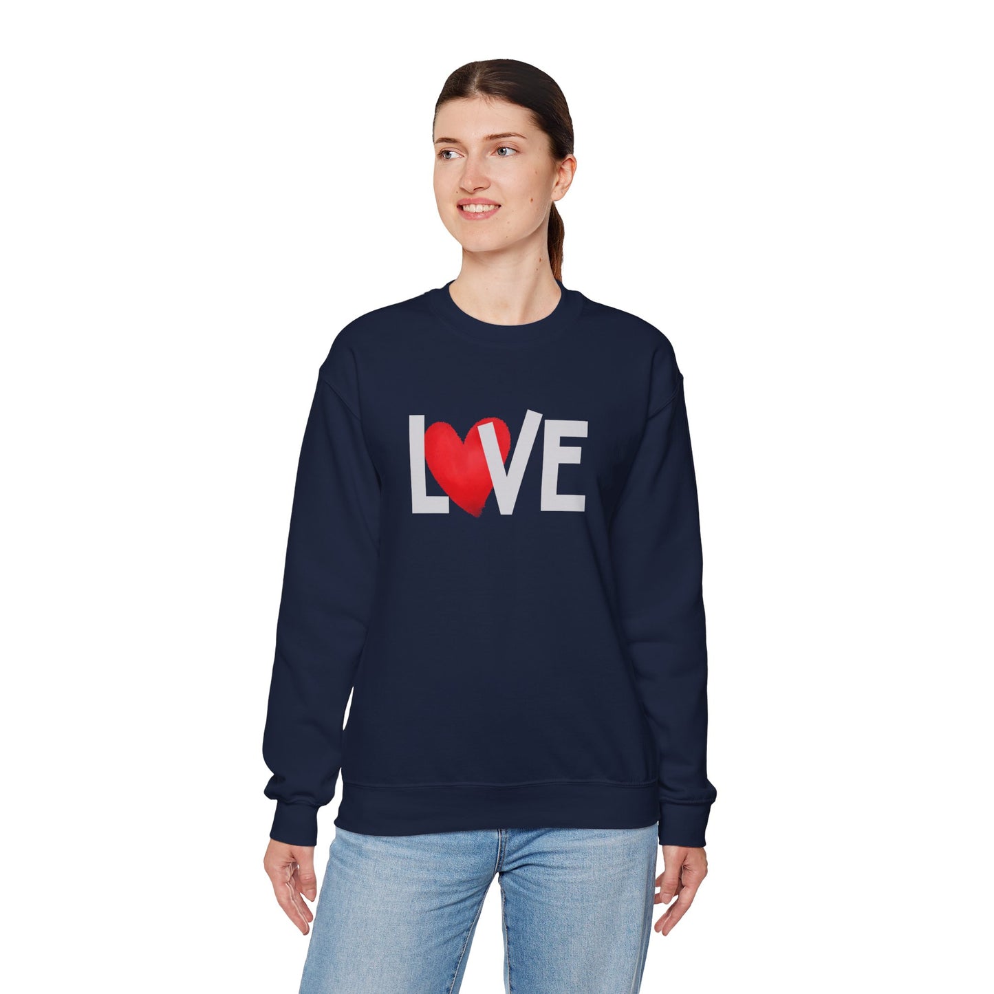 Love Heart Crewneck Sweatshirt