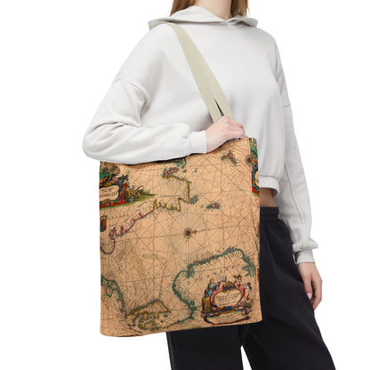 Vintage Nautical Sea Chart Pascaerte Van De Noordzee Tote Bag