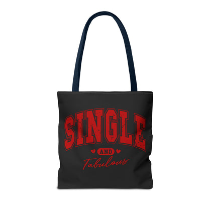 Single and Fabulous Black Canvas Tote 3 Sizes