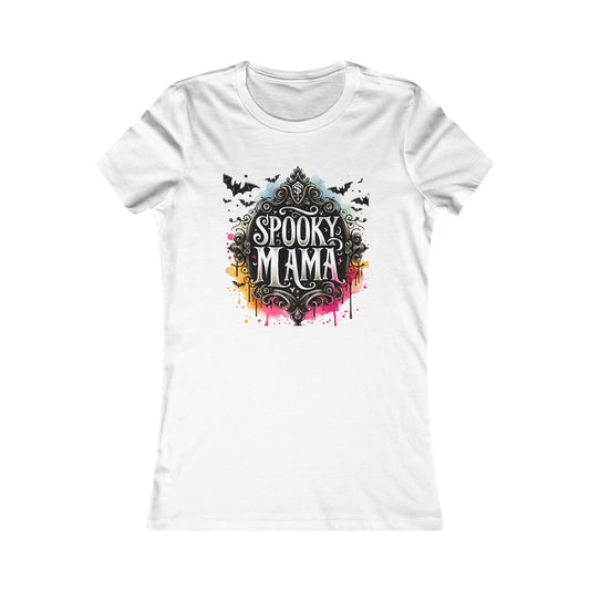Spooky Mama Soft Bella Canvas Halloween Tee, Women's Graphic T-Shirt, Cute Halloween Outfit, Halloween Gift, Fall Fashion, Spooky Season Style